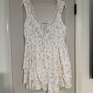 No Boundaries Floral Tie-Front Blouse